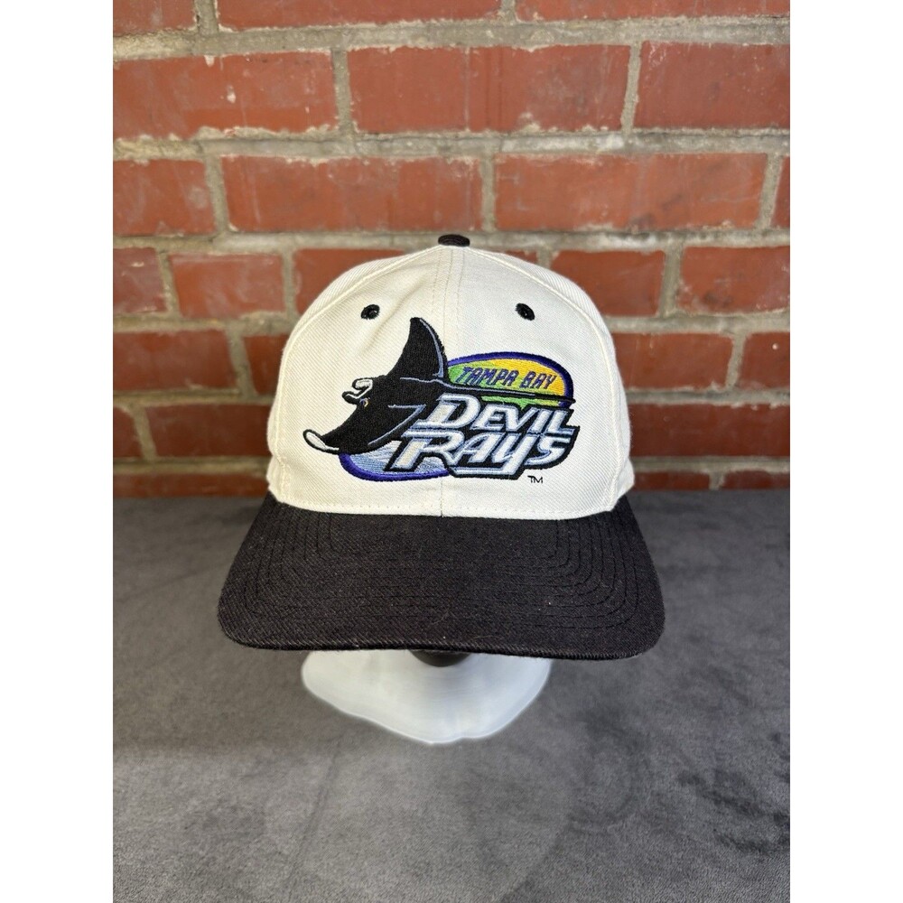 Vintage 90s Logo Athletic Tampa Bay Devil Rays Snapback Hat MLB Baseball Cap